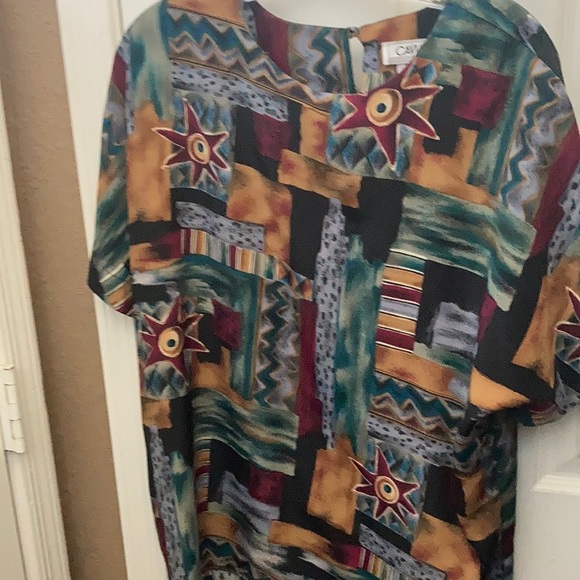 Tops - Caviar abstract print suit top Large